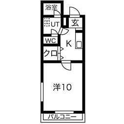 間取図画像 1K