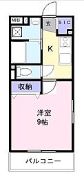 Ｌａ Ｆｅｎｉｃｅ 1階1Kの間取り