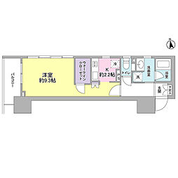 スタイリオ品川中延 7階1Kの間取り