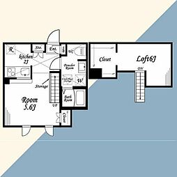 プリマアート伊勢原 1Kの間取図画像
