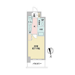 ファーストフィオーレ江坂レガリス 1Kの間取図画像