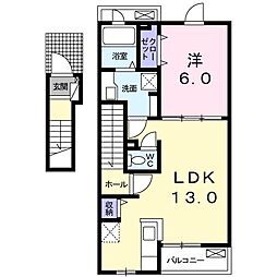 フランアンジュ 1LDKの間取図画像