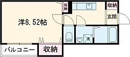 京阪本線 樟葉駅 徒歩16分の賃貸アパート 2階1Kの間取り
