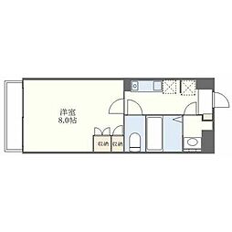 レキシントン・スクエア鍋島 4階1Kの間取り