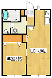 ハイツ・クレバー 1LDKの間取図画像