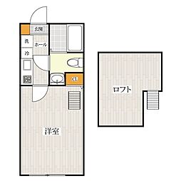 ベストステージガーデン鶴瀬東 1Kの間取図画像