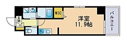 レジデンシャルヒルズ香椎駅前 ワンルームの間取図画像