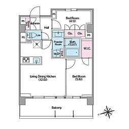コンフォリア東新宿ステーションフロント 1103 11階2LDKの間取り
