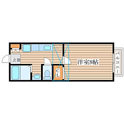 アネシス南光台 1Kの間取図画像