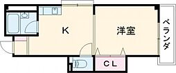 プチ・ブルージュ 1DKの間取図画像