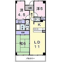 グラン・ドミール 5階3LDKの間取り