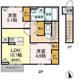 間取図画像 2LDK