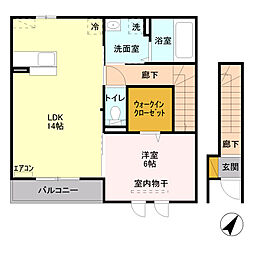 サンロイヤルA 1LDKの間取図画像