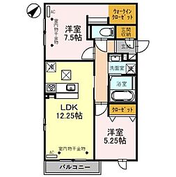 グランファミール 2LDKの間取図画像