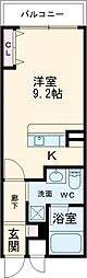 TKアンバーコート宿院 ワンルームの間取図画像