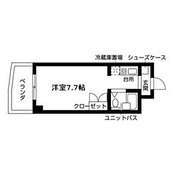 ディアコート上社 ワンルームの間取図画像