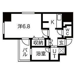 エルスタンザ千代田 1Kの間取図画像