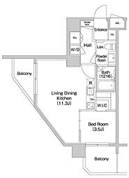 コンフォリア南砂町 1LDKの間取図画像