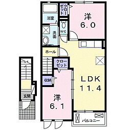 ベルセフォネ3 2LDKの間取図画像