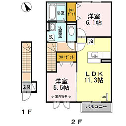 間取図画像 2LDK