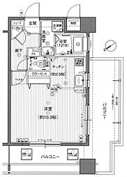 ジェイシティミライエ大手町 1Kの間取図画像