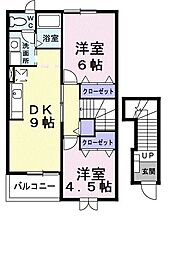 パークヴィレッジ 2DKの間取図画像