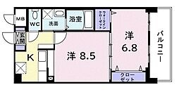 セジュール　藤 2階2Kの間取り