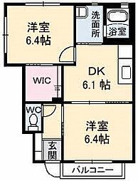 GrandArk 2DKの間取図画像
