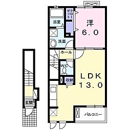 アプロディール 1LDKの間取図画像