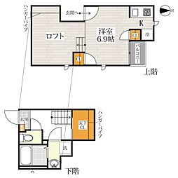 CB大和田セレーヌ 1Kの間取図画像