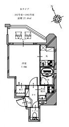 VELOCE　III 7階1Kの間取り