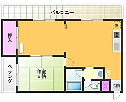 王子台ミハラ 3階1LDKの間取り