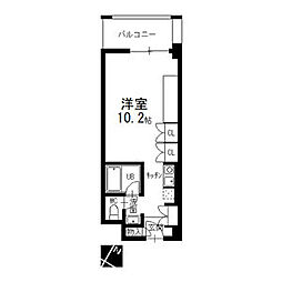 リッツィ本山 ワンルームの間取図画像