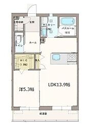 La　Vita　Ferice（ラ　ヴィータ　フェリーチェ） 202 2階1LDKの間取り