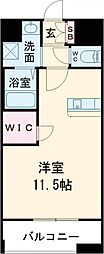 ＬＥＧＥＮＤ水前寺 13階ワンルームの間取り