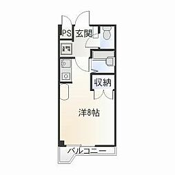 グランデュール56 ワンルームの間取図画像