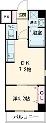 WeLsh.Sビル7 1DKの間取図画像