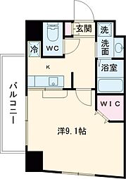 アルヴィータ新屋敷 1Kの間取図画像