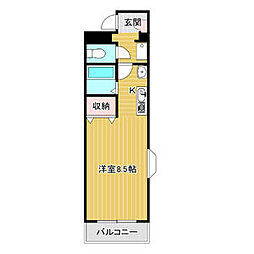 アヴァンス日ノ出 1Kの間取図画像