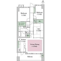 ファミールスクエア松戸リーラコモンズ 3LDKの間取図画像