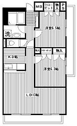 グランドヒルズ横浜 3LDKの間取図画像