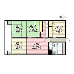 フローラル富吉駅南 4DKの間取図画像