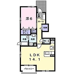 グランデイデアーレC 1LDKの間取図画像