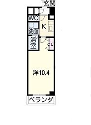 メゾン・ドSweet3 1Kの間取図画像