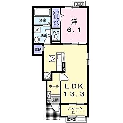Ｍ＆Ｈ　I 1階1LDKの間取り