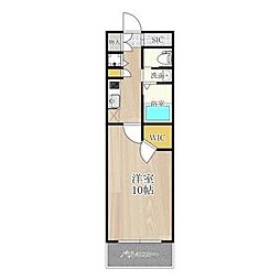 PHOENIX VILLA りんくう 4階1Kの間取り