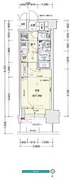 プレサンスジェネ丸の内 1Kの間取図画像