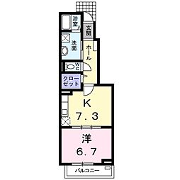 サクララン 1DKの間取図画像