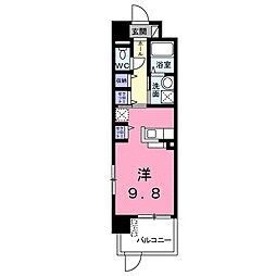 アスティオン ワンルームの間取図画像