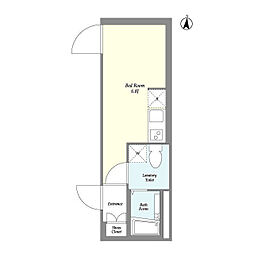 ＳＯＬＡＳＩＡｒｅｓｉｄｅｎｃｅ都立大学 103 1階ワンルームの間取り